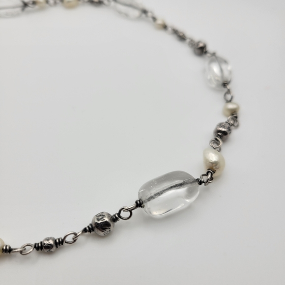 SILPADA Sterling Silver 925 Signed Necklace with Fresh Water Pearls Beautiful! - Picture 4 of 11